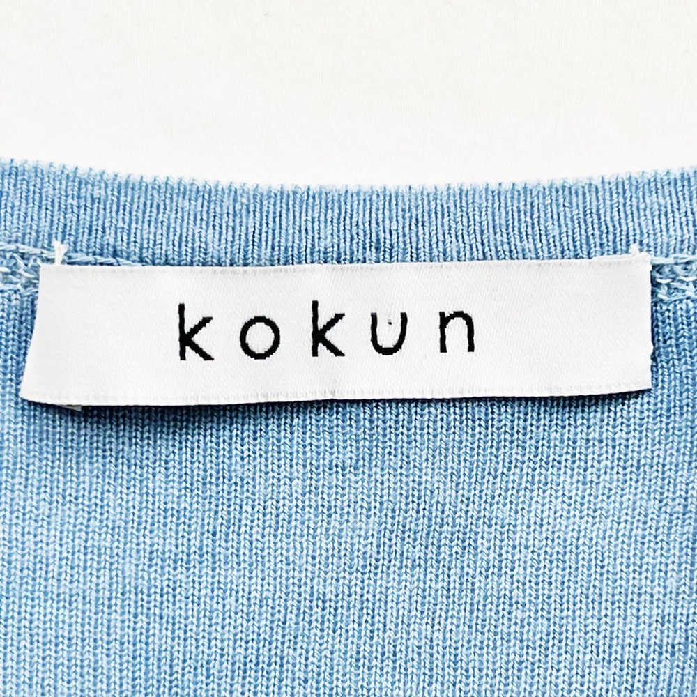 Kokun Cashmere Bamboo Overdye Boxy Crew Relaxed Sweater Lightweight Pullover M/L - Picture 4 of 6